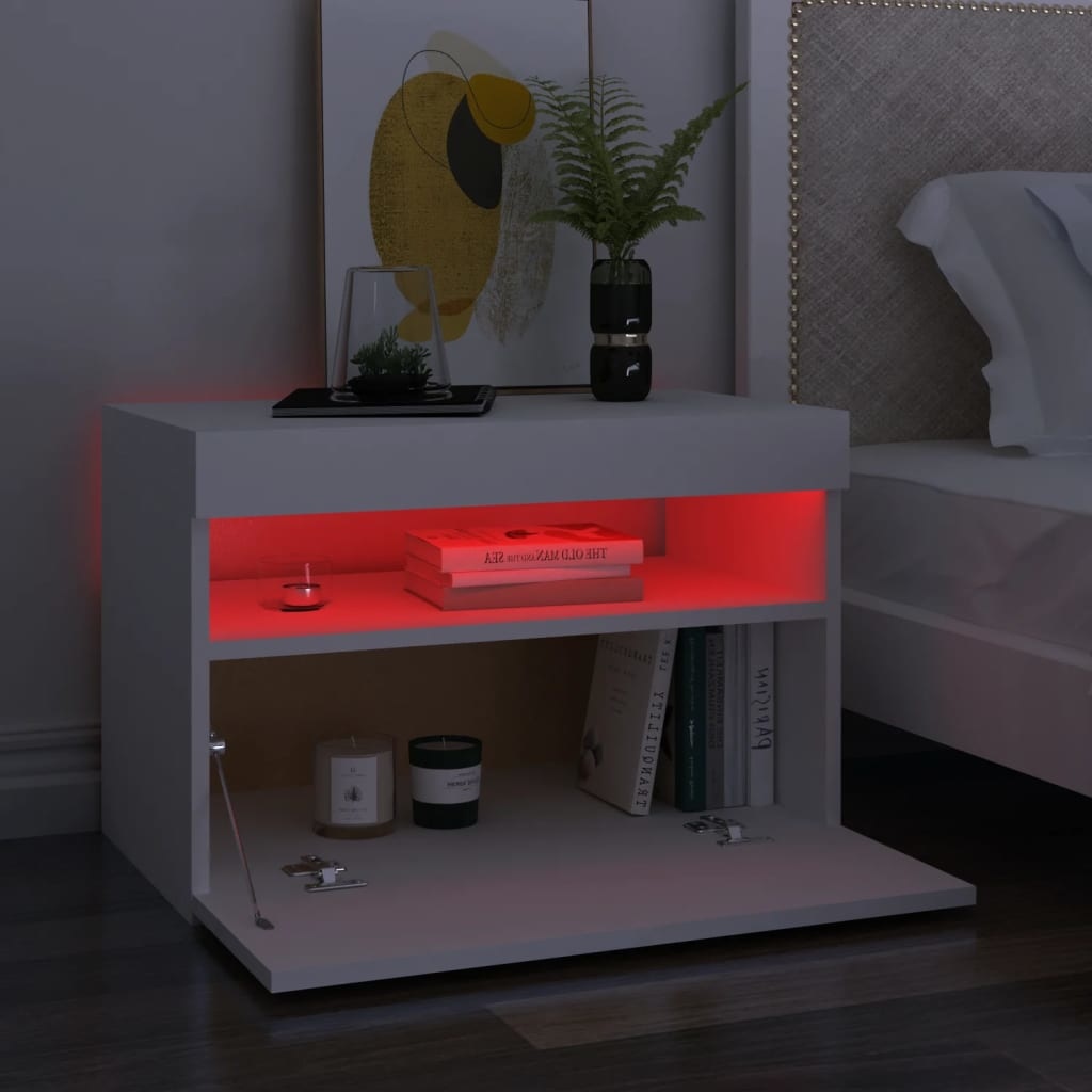 Tv-meubel met LED-verlichting 60x35x40 cm zwart