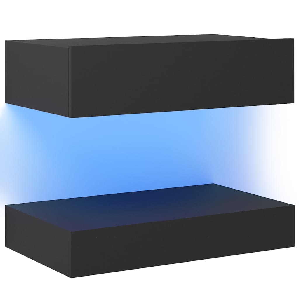 Tv-meubel met LED-verlichting 60x35 cm grijs