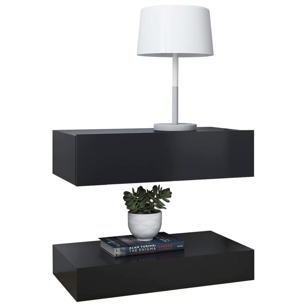 Tv-meubel met LED-verlichting 60x35 cm grijs
