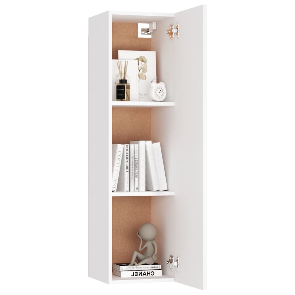 Tv-meubelen 2 st 30,5x30x110 cm spaanplaat wit