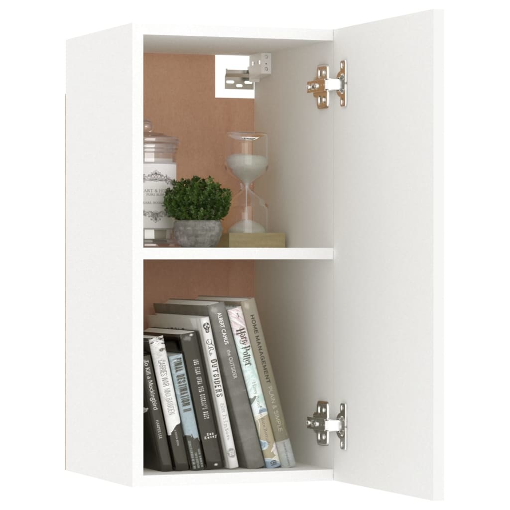 Tv-meubel 30,5x30x60 cm bewerkt hout wit