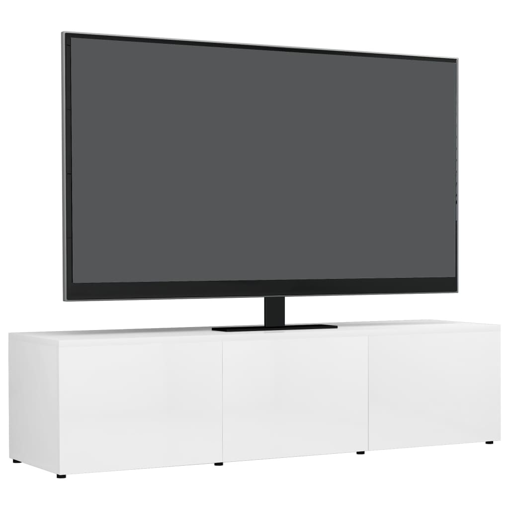 Tv-meubel 120x34x30 cm spaanplaat hoogglans wit