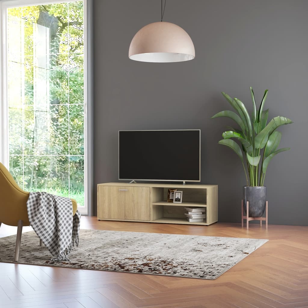 Tv-meubel 120x34x37 cm bewerkt hout sonoma eikenkleurig