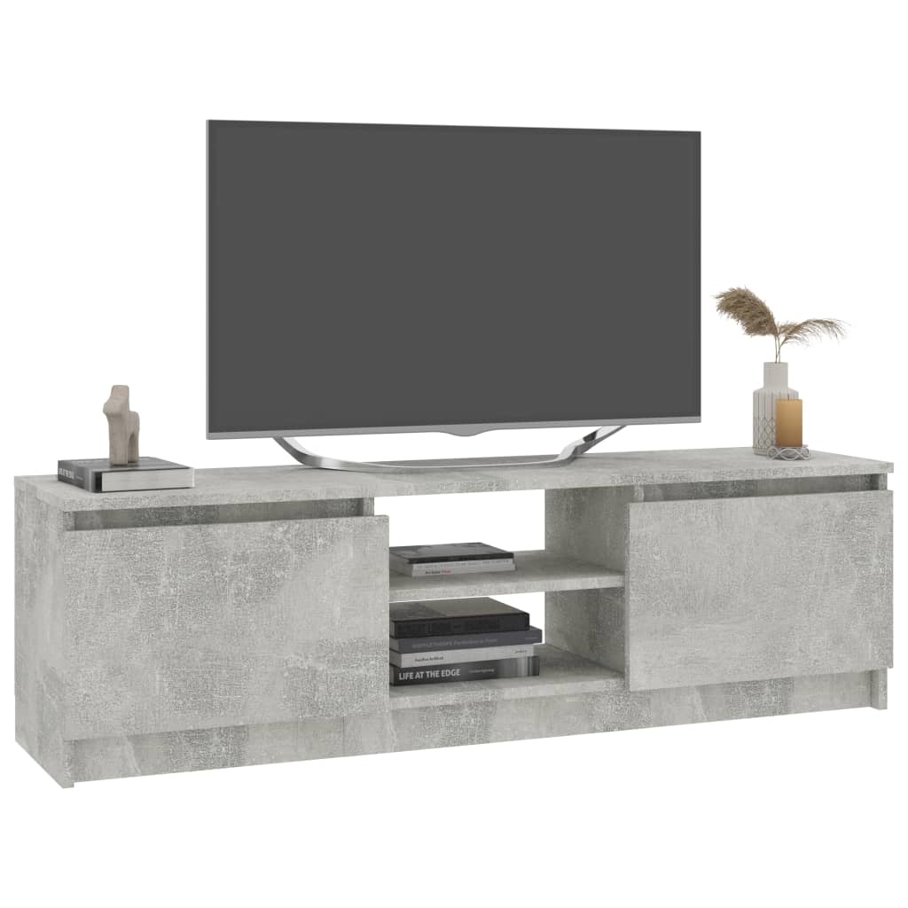 Tv-meubel 120x30x35,5 cm bewerkt hout betongrijs