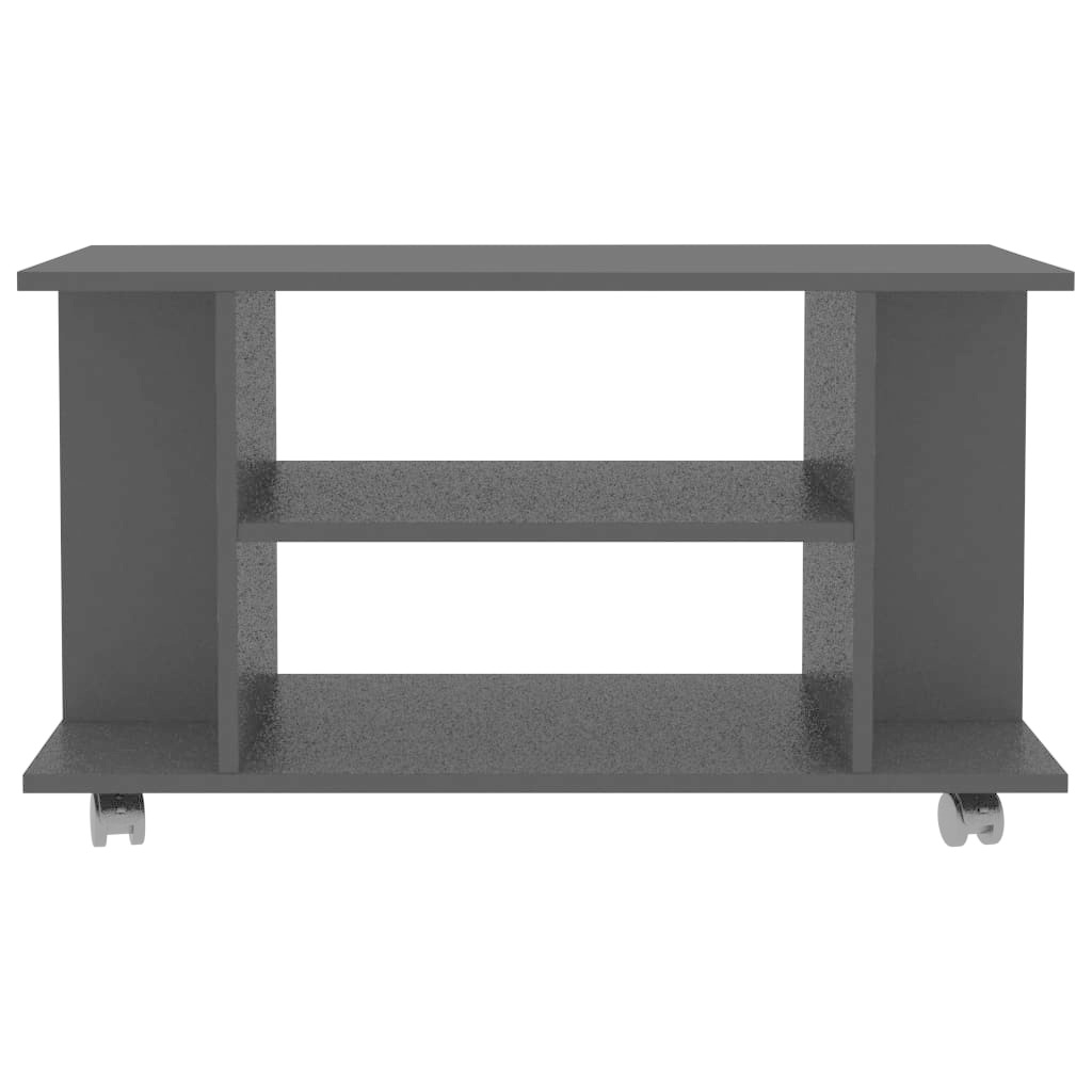 Tv-meubel met wieltjes 80x40x40 cm spaanplaat zwart