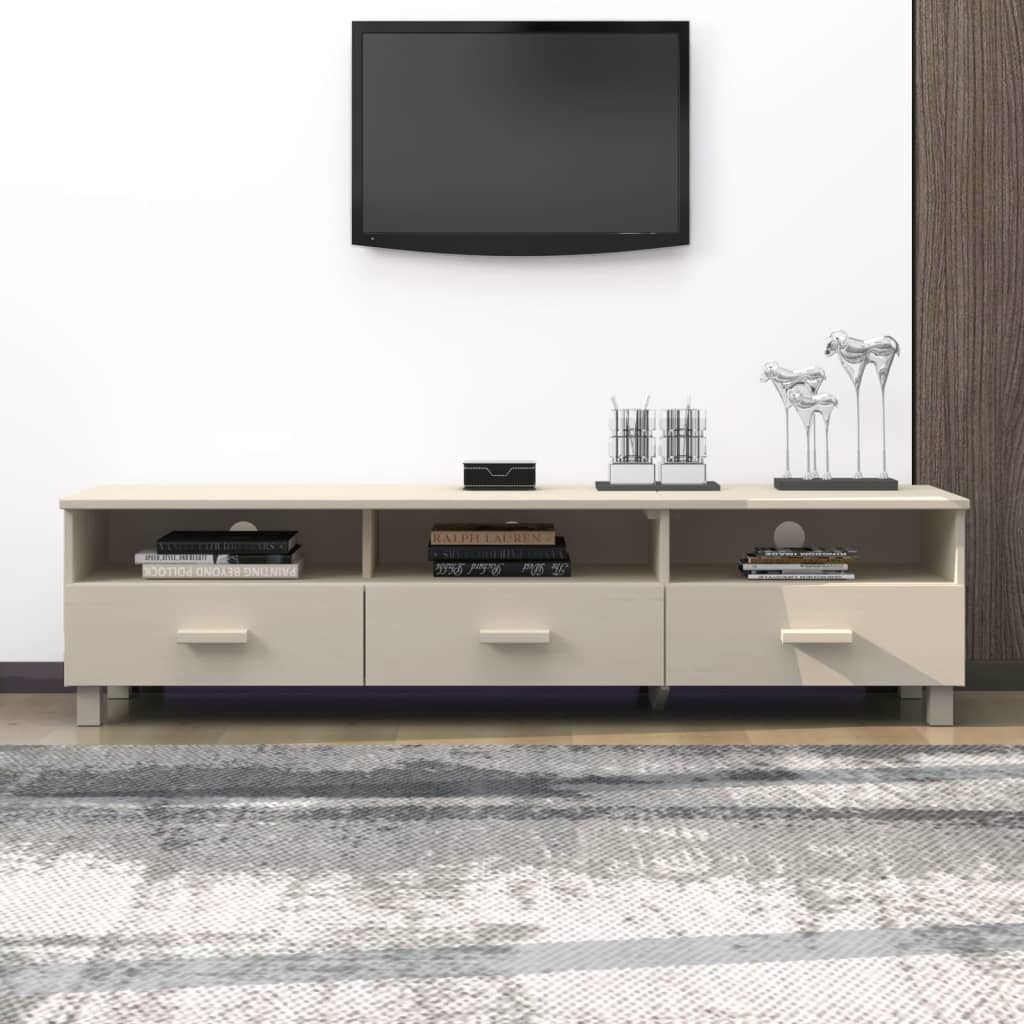Tv-meubel HAMAR 158x40x40 cm massief grenenhout honingbruin