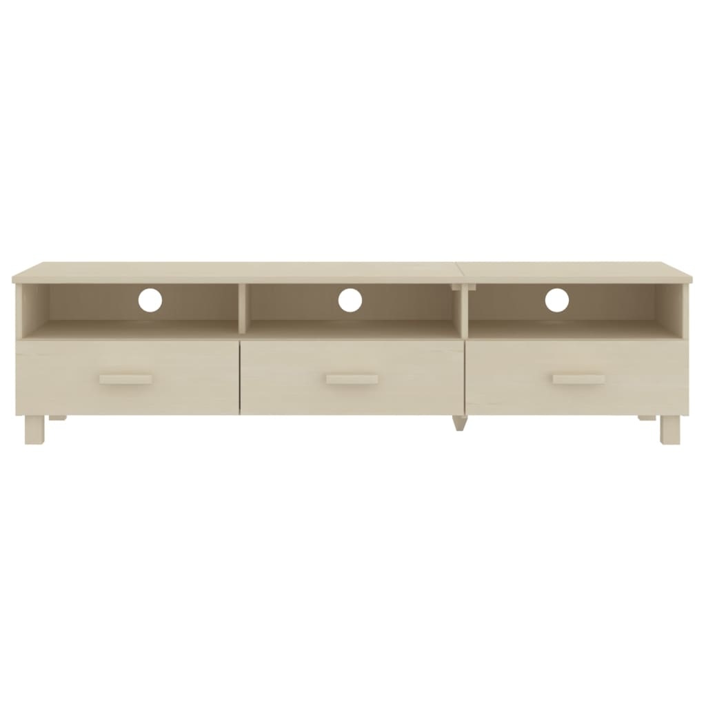 Tv-meubel HAMAR 158x40x40 cm massief grenenhout honingbruin