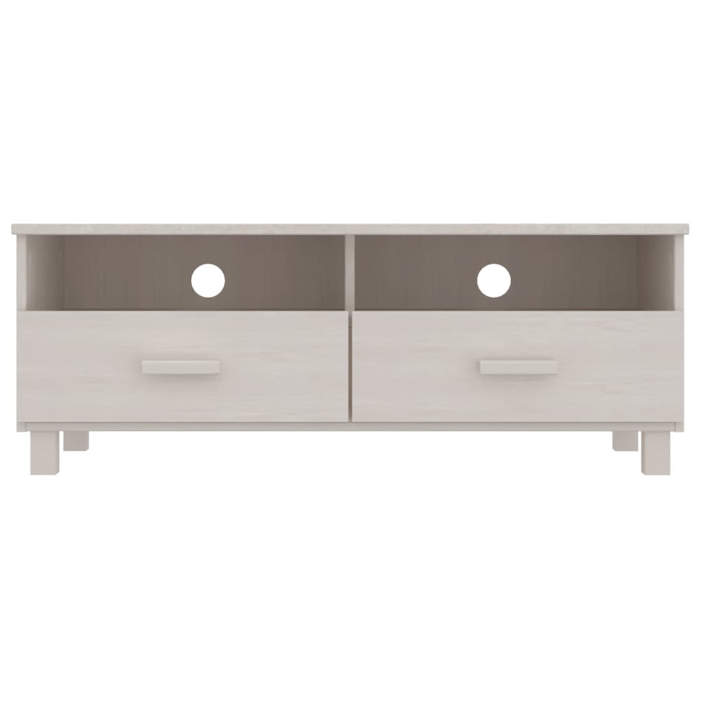 Tv-meubel HAMAR 106x40x40 cm massief grenenhout wit