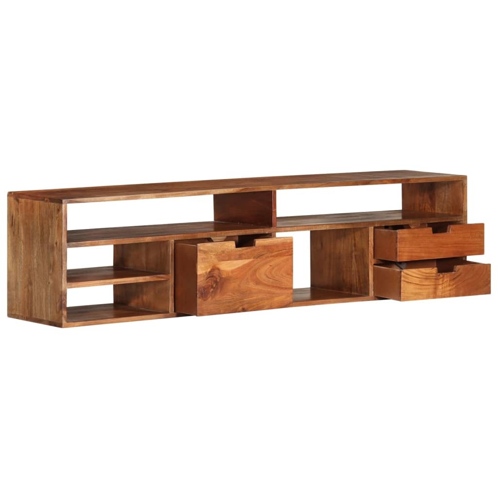 Tv-meubel 140x30x35 cm massief acaciahout