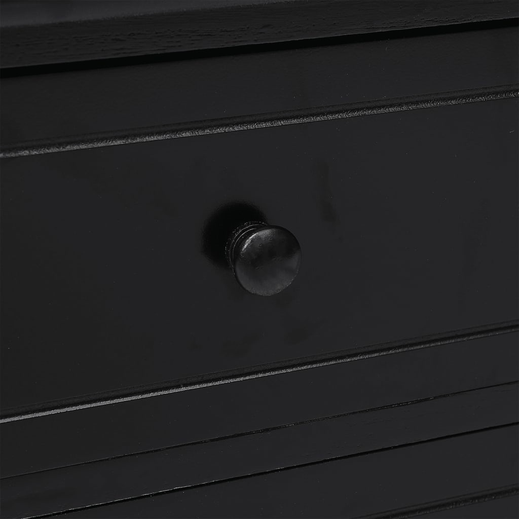 Tv-meubel 108x30x40 cm massief paulowniahout zwart