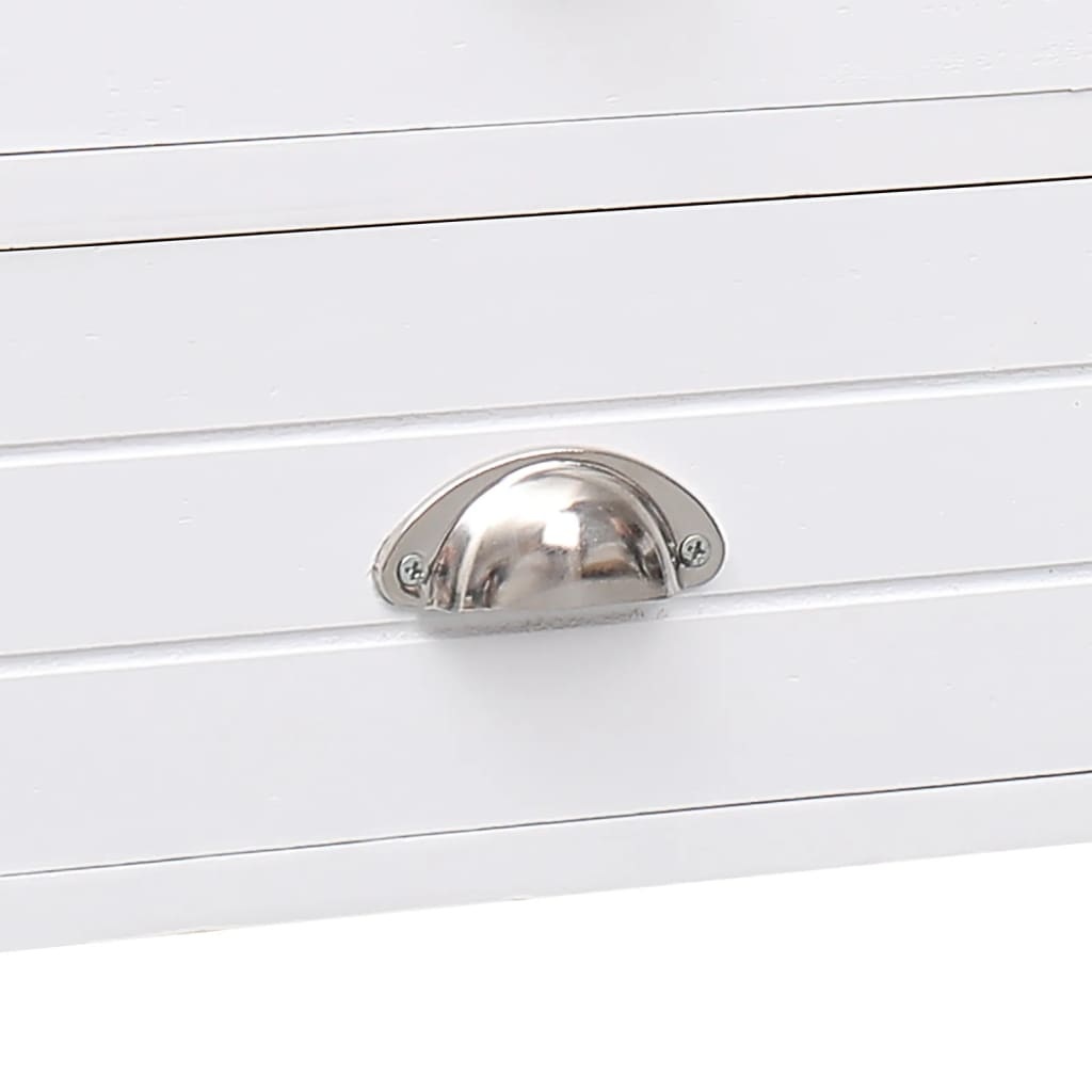 Tv-meubel 108x30x40 cm massief paulowniahout wit