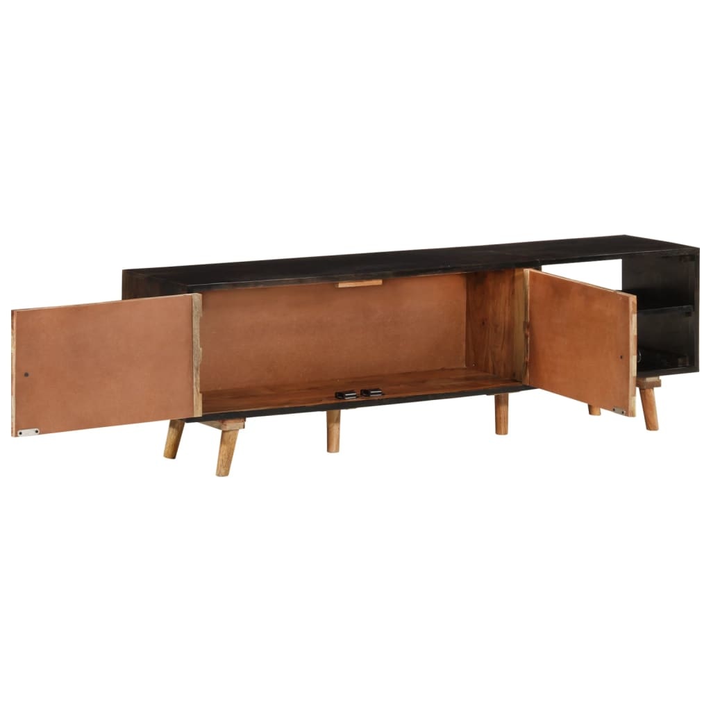 Tv-meubel 140x30x45 cm ruw mangohout en massief acaciahout