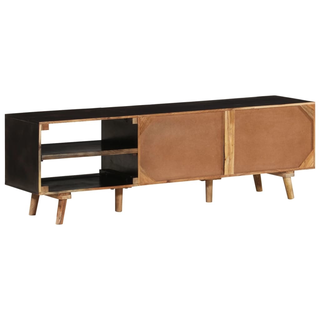 Tv-meubel 140x30x45 cm ruw mangohout en massief acaciahout