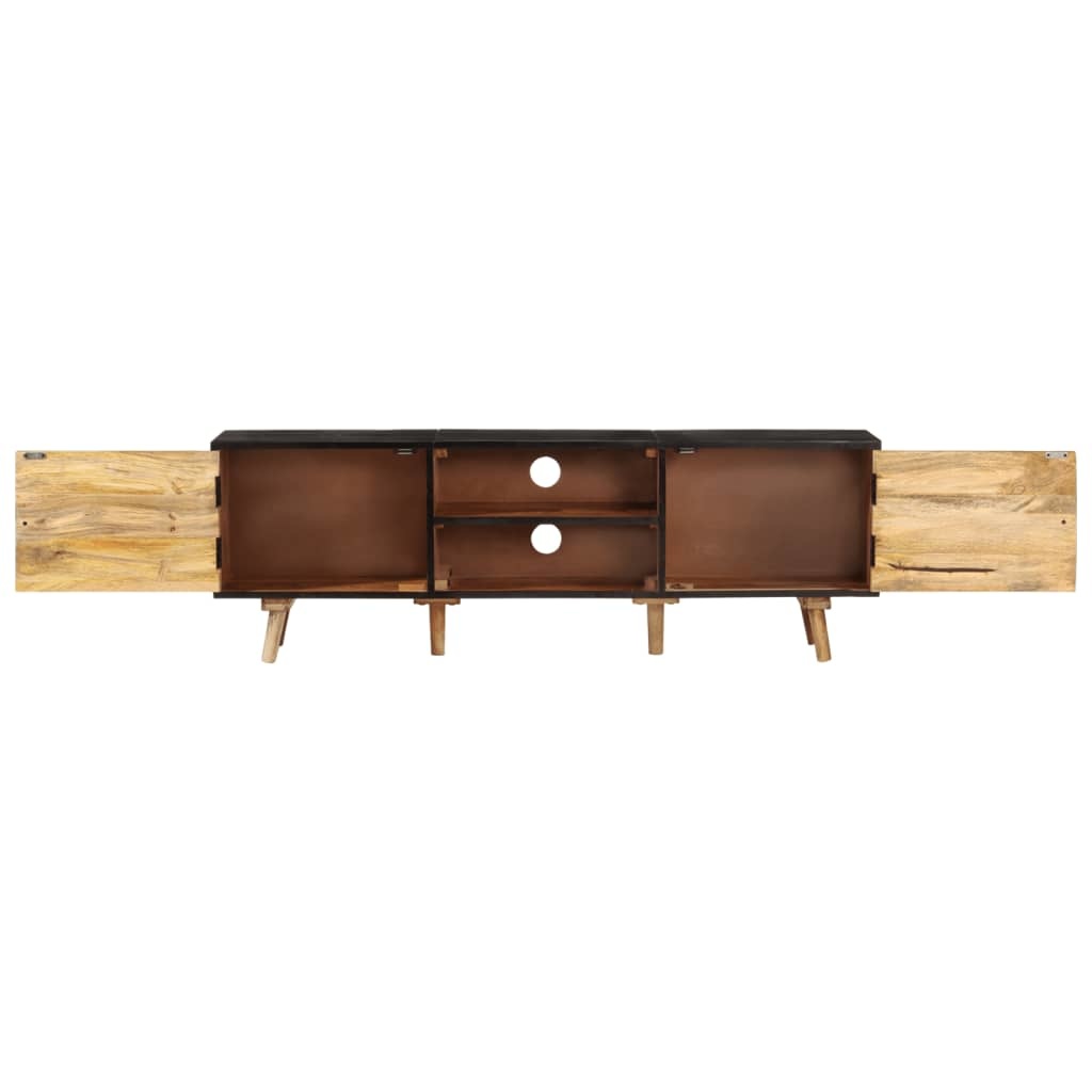 Tv-meubel 140x30x46 cm ruw mangohout en massief acaciahout