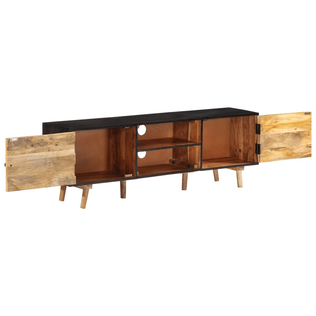 Tv-meubel 140x30x46 cm ruw mangohout en massief acaciahout