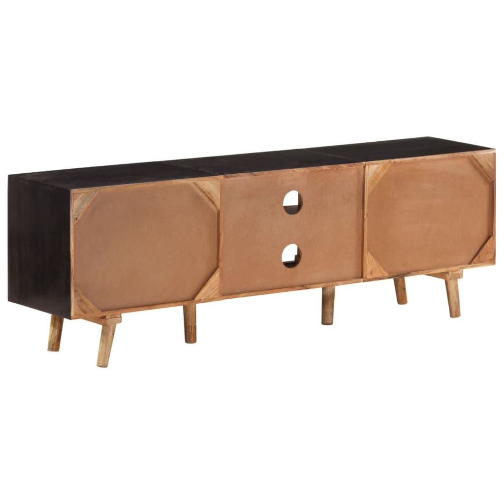 Tv-meubel 140x30x46 cm ruw mangohout en massief acaciahout
