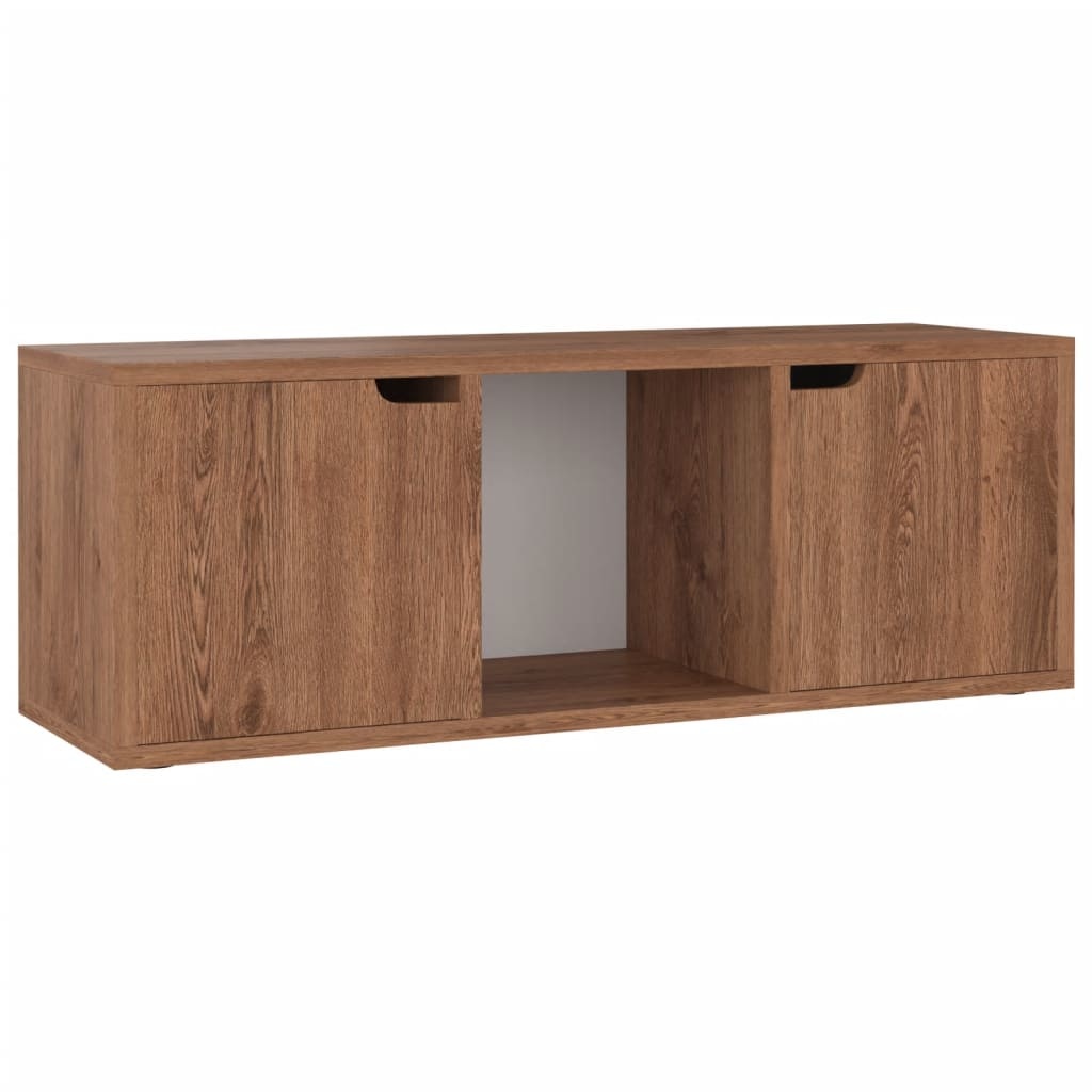 Tv-meubel 88,5x27,5x30,5 cm spaanplaat bruin eiken