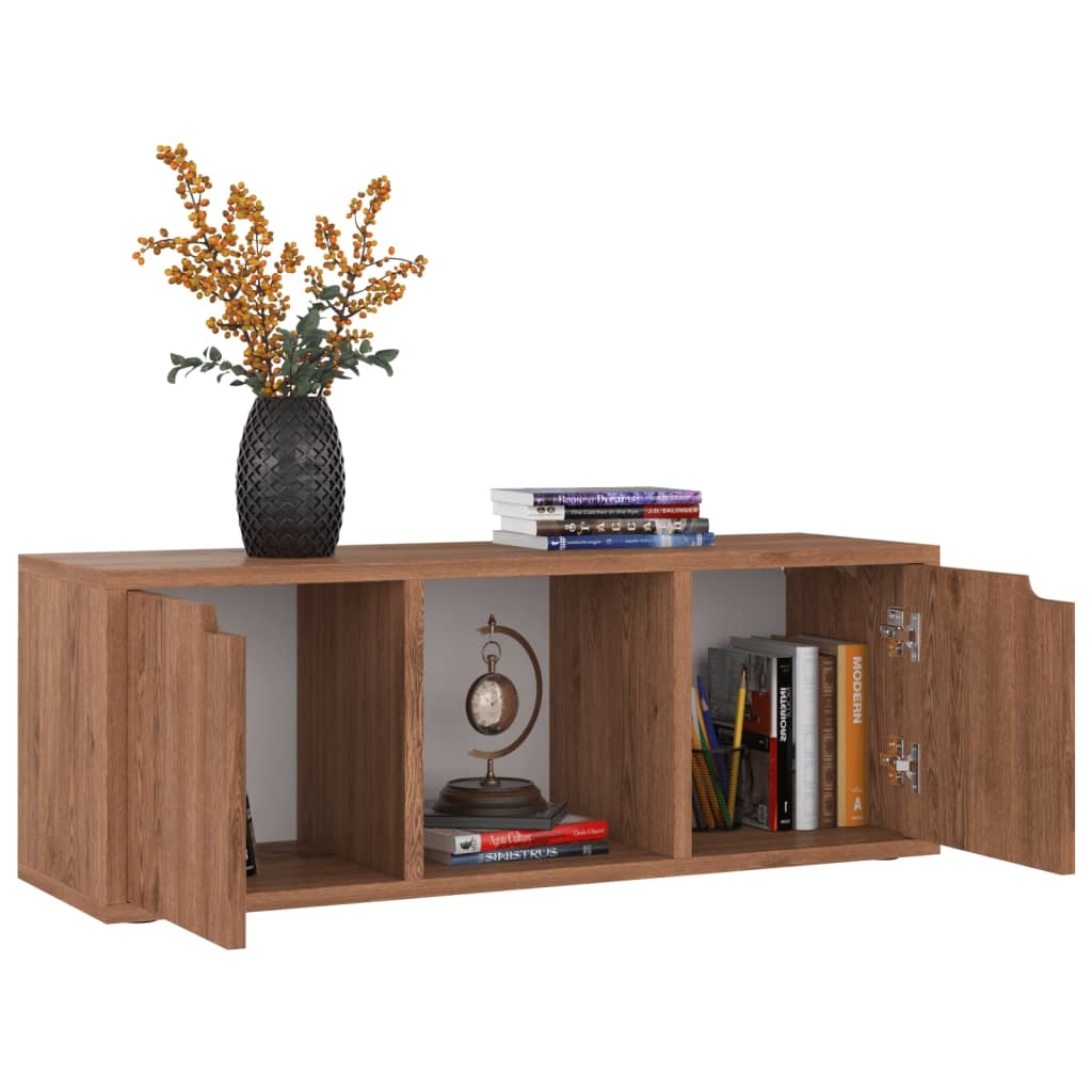 Tv-meubel 88,5x27,5x30,5 cm spaanplaat bruin eiken