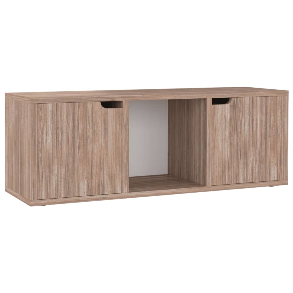 Tv-meubel 88,5x27,5x30,5 cm spaanplaat grijs sonoma eiken