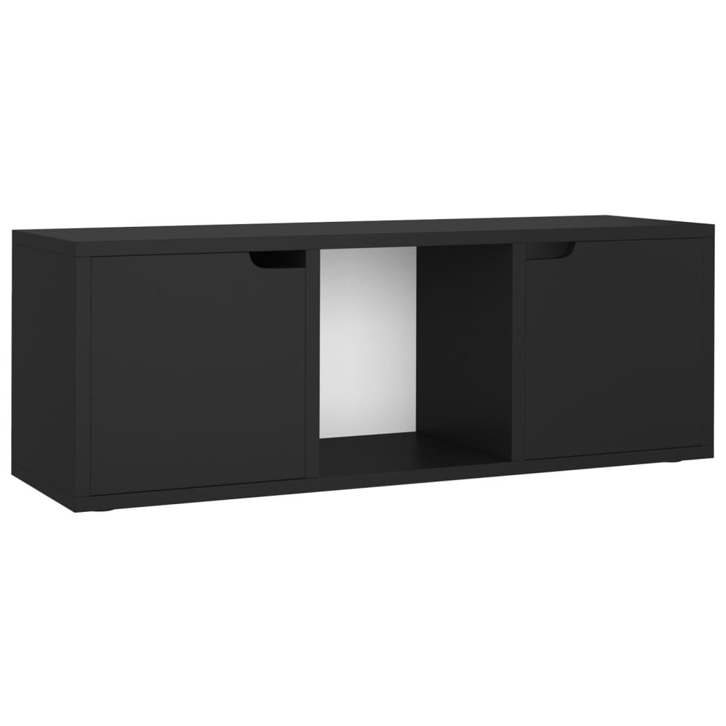 Tv-meubel 88,5x27,5x30,5 cm spaanplaat zwart