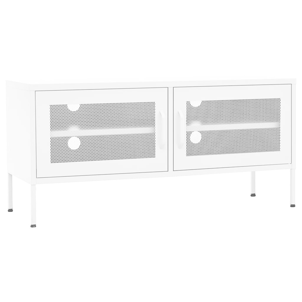 Tv-meubel 105x35x50 cm staal wit