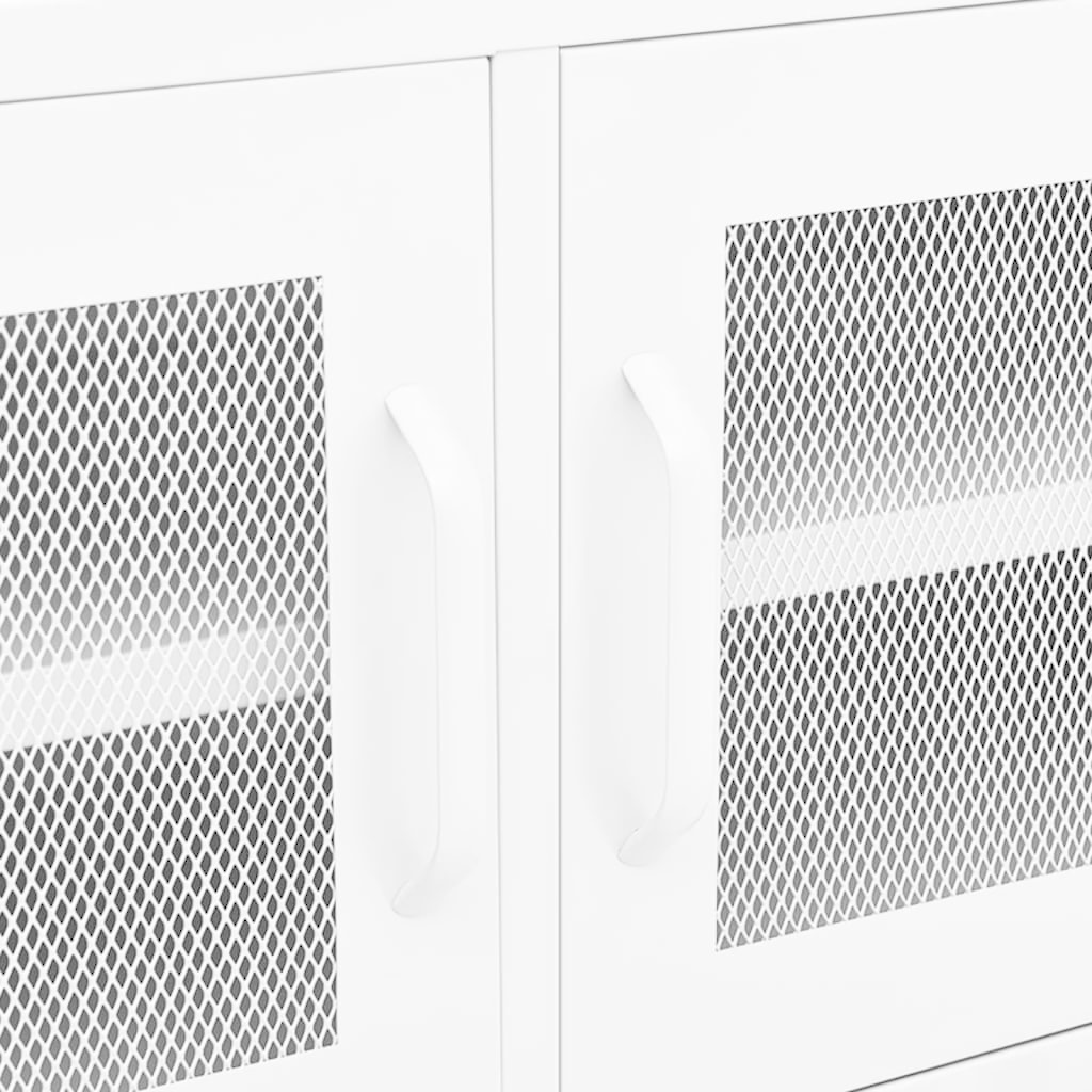 Tv-meubel 105x35x50 cm staal wit