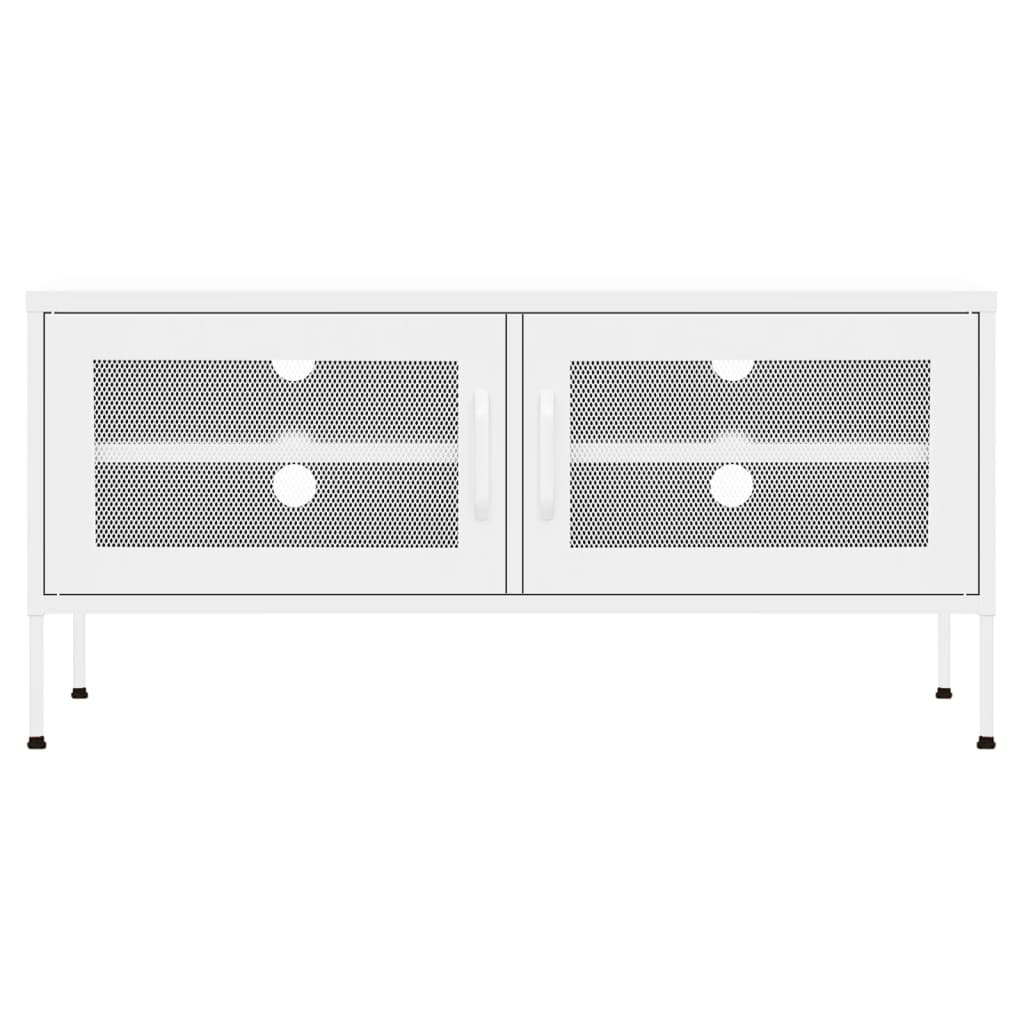 Tv-meubel 105x35x50 cm staal wit