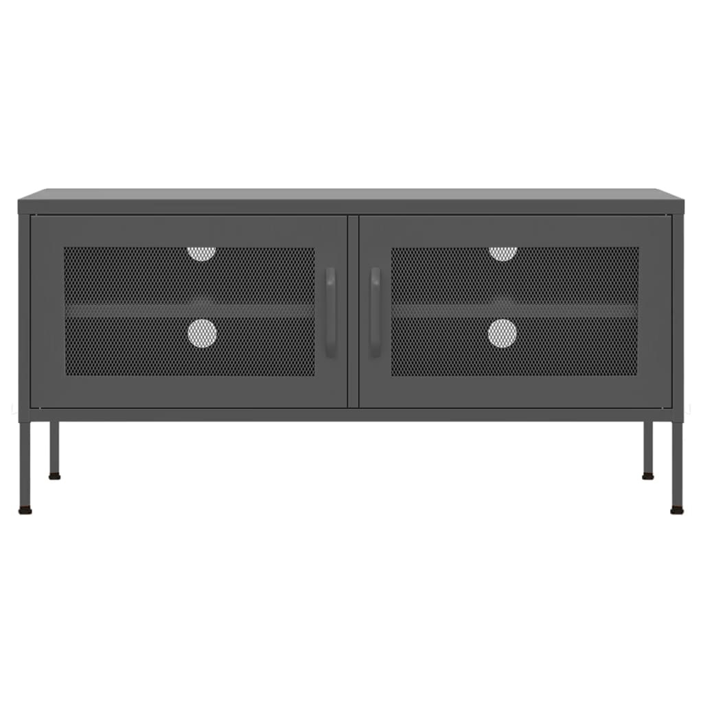 Tv-meubel 105x35x50 cm staal antracietkleurig