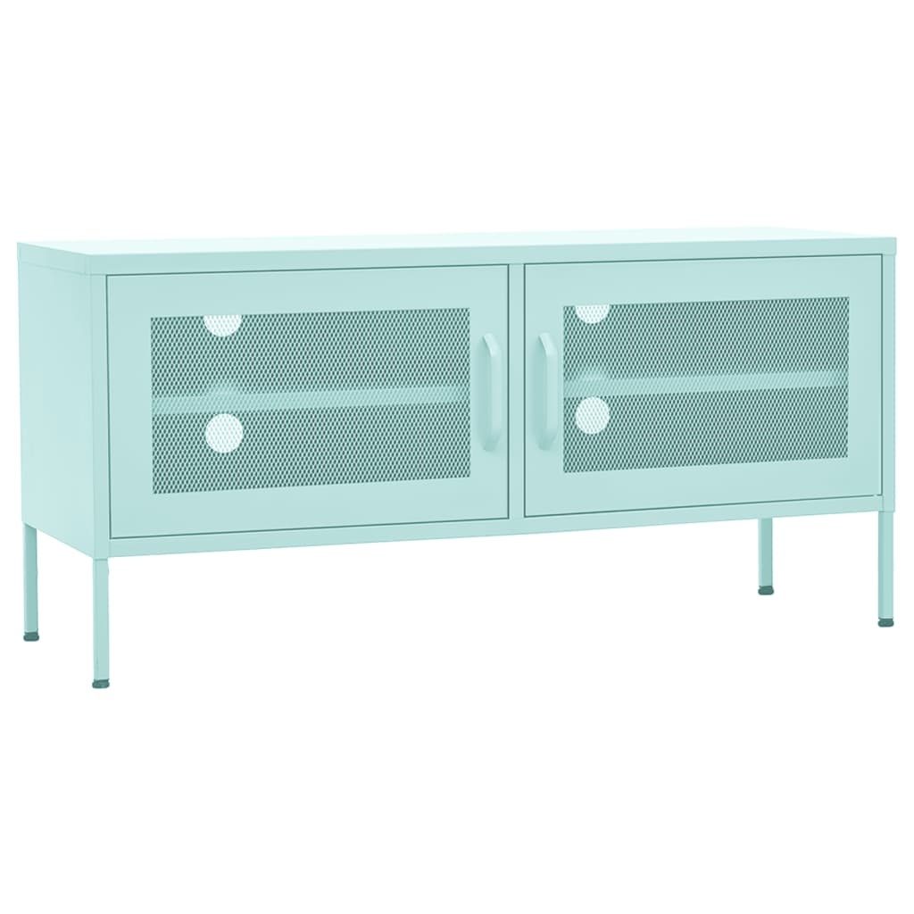 Tv-meubel 105x35x50 cm staal mintkleurig