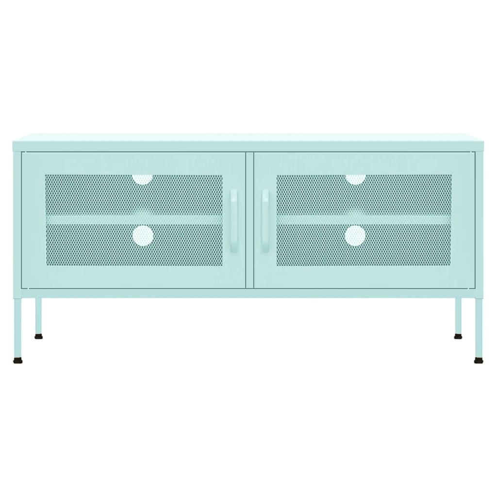 Tv-meubel 105x35x50 cm staal mintkleurig