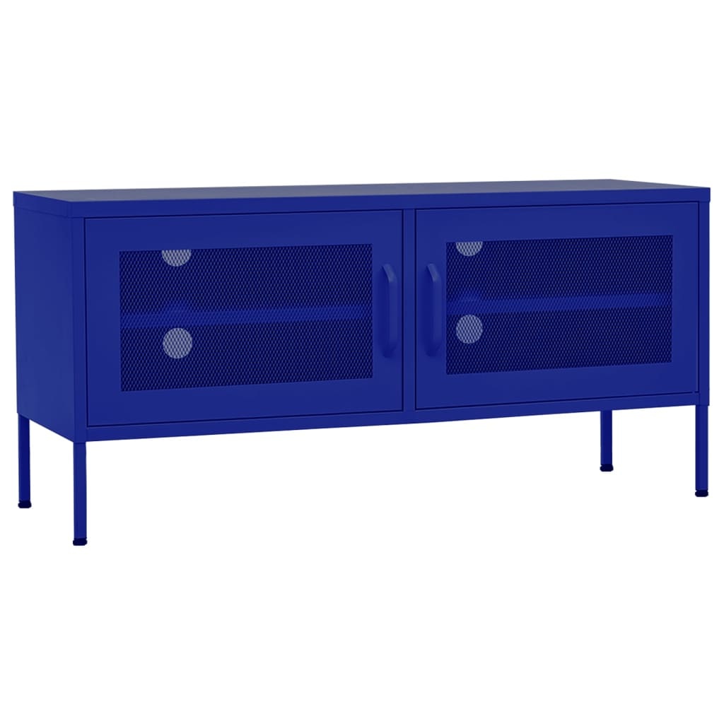 Tv-meubel 105x35x50 cm staal marineblauw