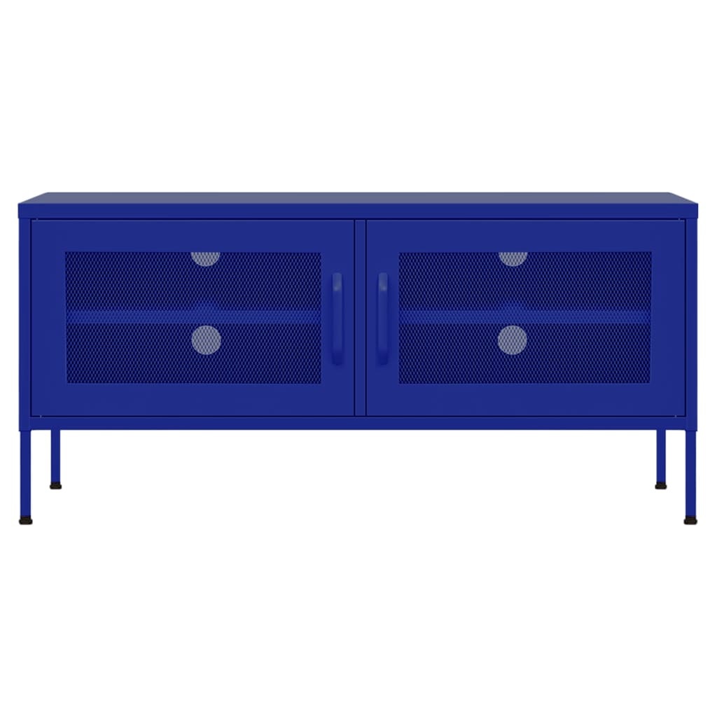 Tv-meubel 105x35x50 cm staal marineblauw