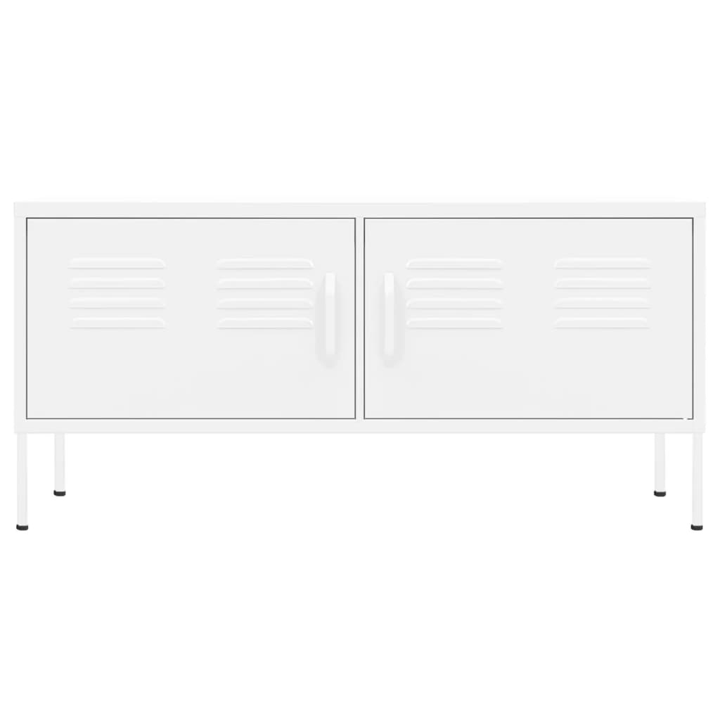 Tv-meubel 105x35x50 cm staal wit