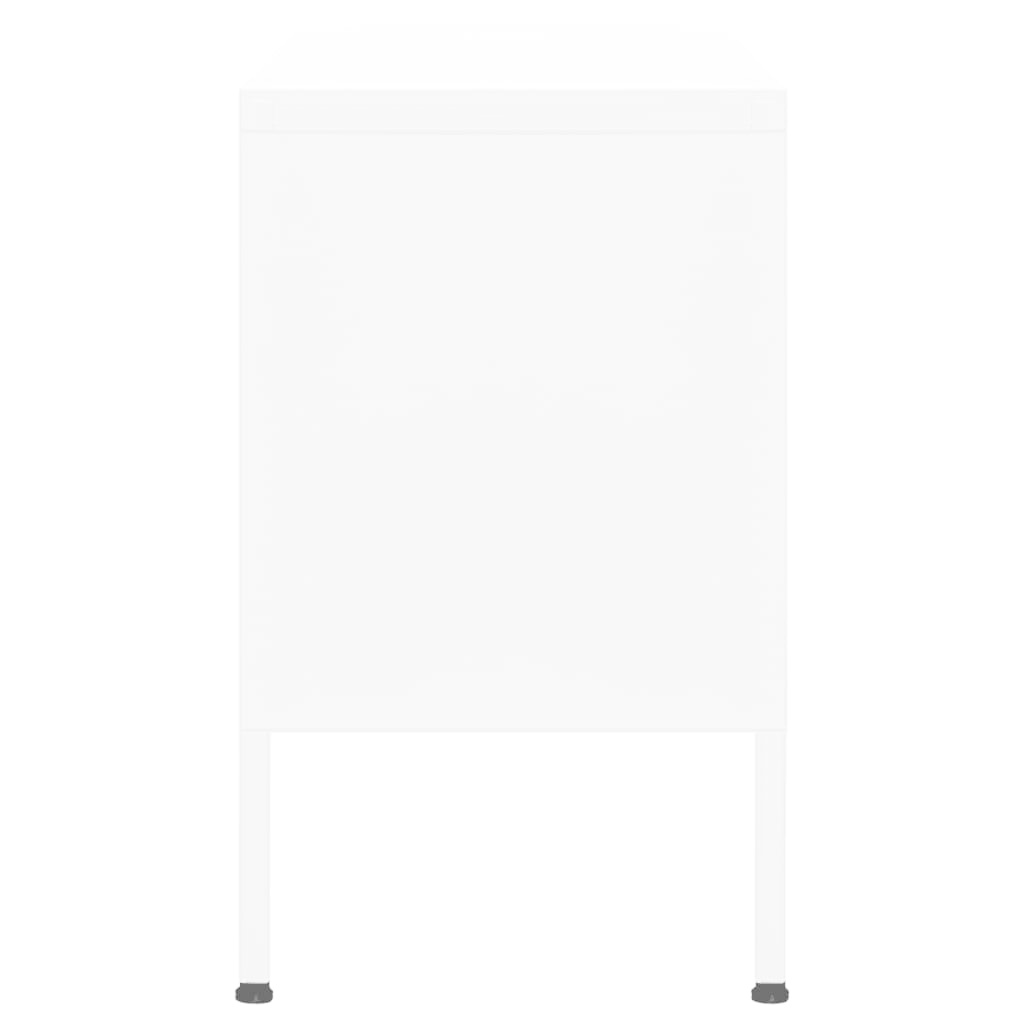 Tv-meubel 105x35x50 cm staal wit