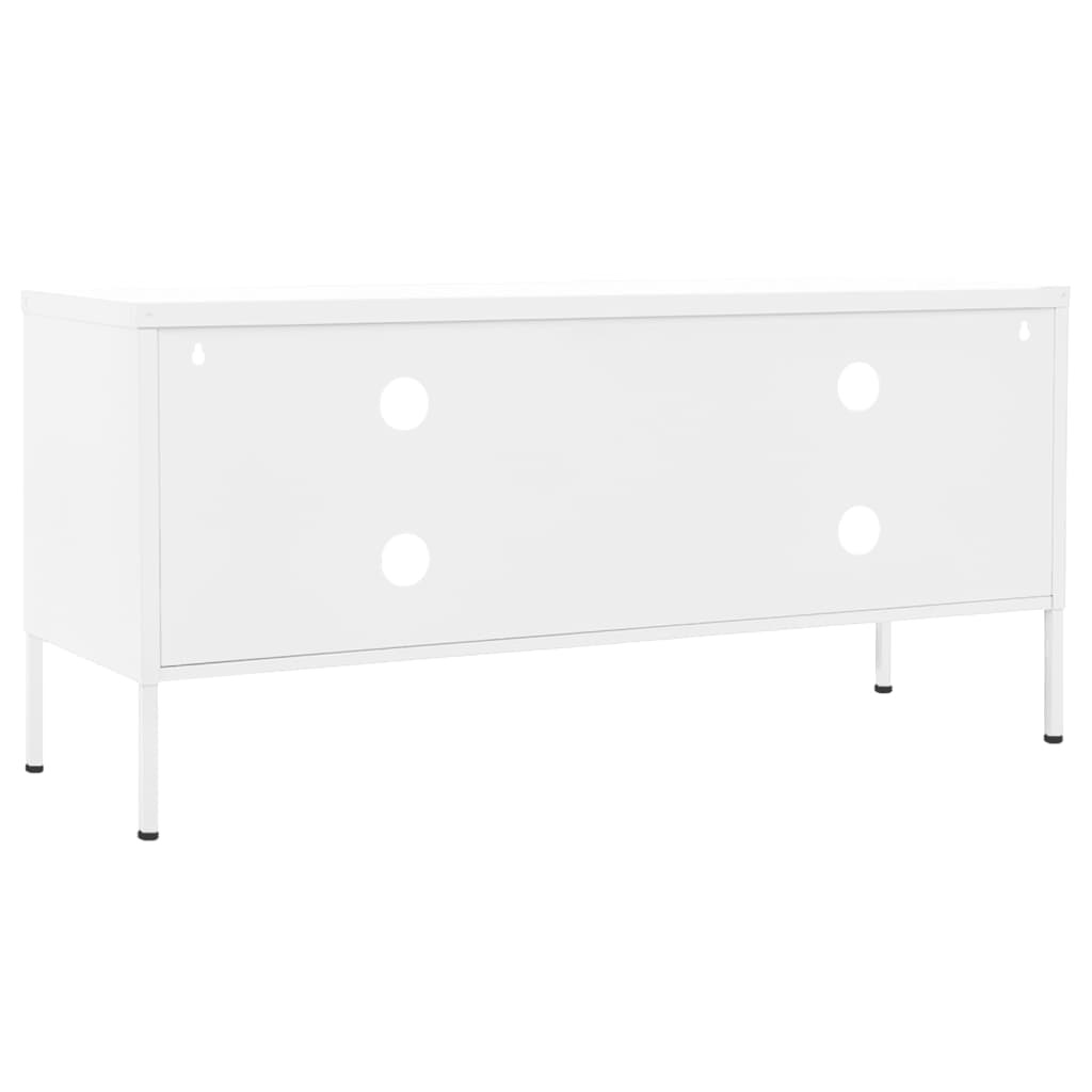Tv-meubel 105x35x50 cm staal wit