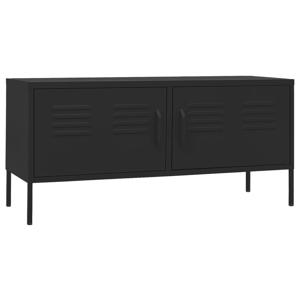 Tv-meubel 105x35x50 cm staal zwart