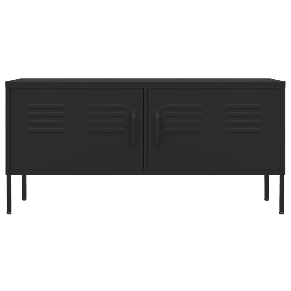 Tv-meubel 105x35x50 cm staal zwart