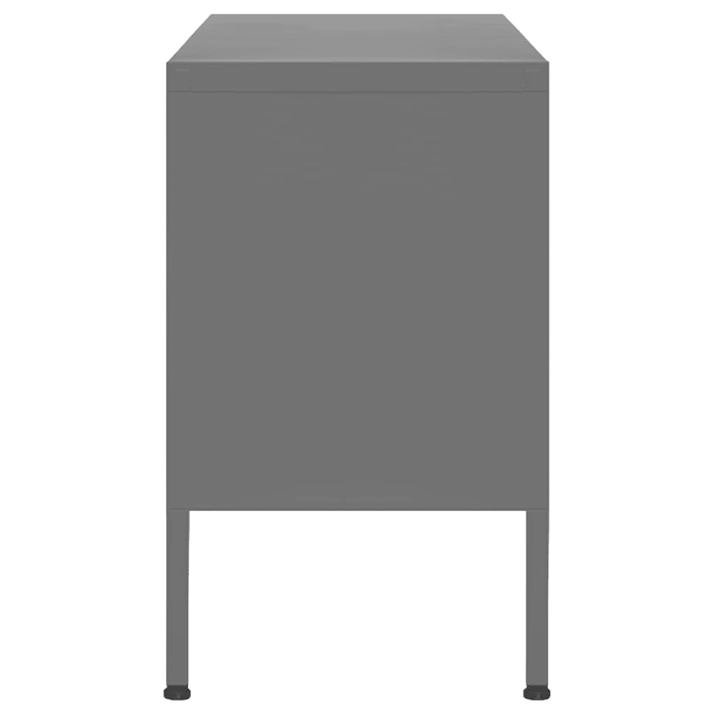 Tv-meubel 105x35x50 cm staal zwart