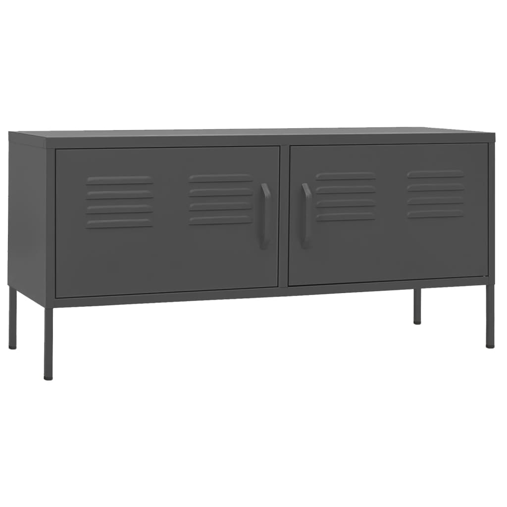 Tv-meubel 105x35x50 cm staal antracietkleurig