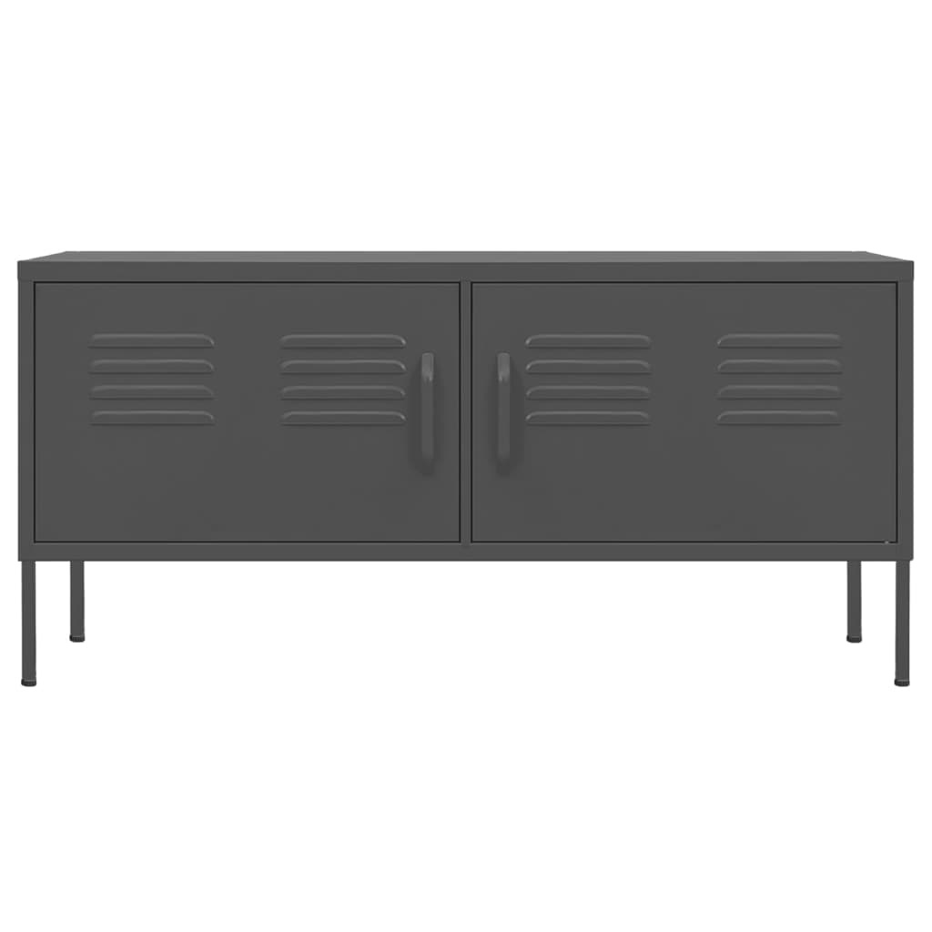 Tv-meubel 105x35x50 cm staal antracietkleurig
