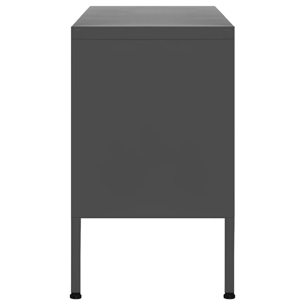 Tv-meubel 105x35x50 cm staal antracietkleurig