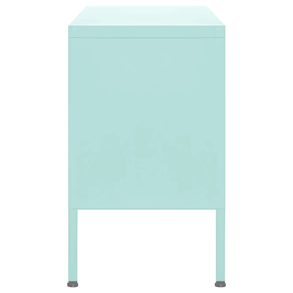 Tv-meubel 105x35x50 cm staal mintkleurig