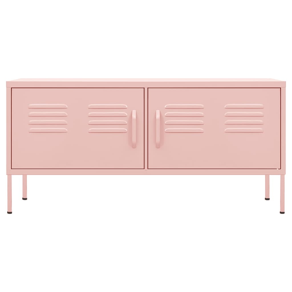 Tv-meubel 105x35x50 cm staal roze