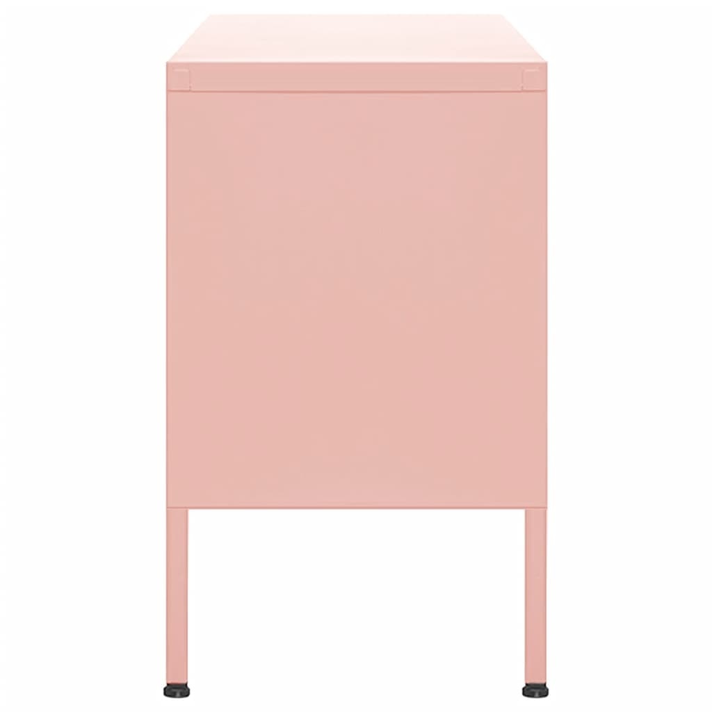 Tv-meubel 105x35x50 cm staal roze