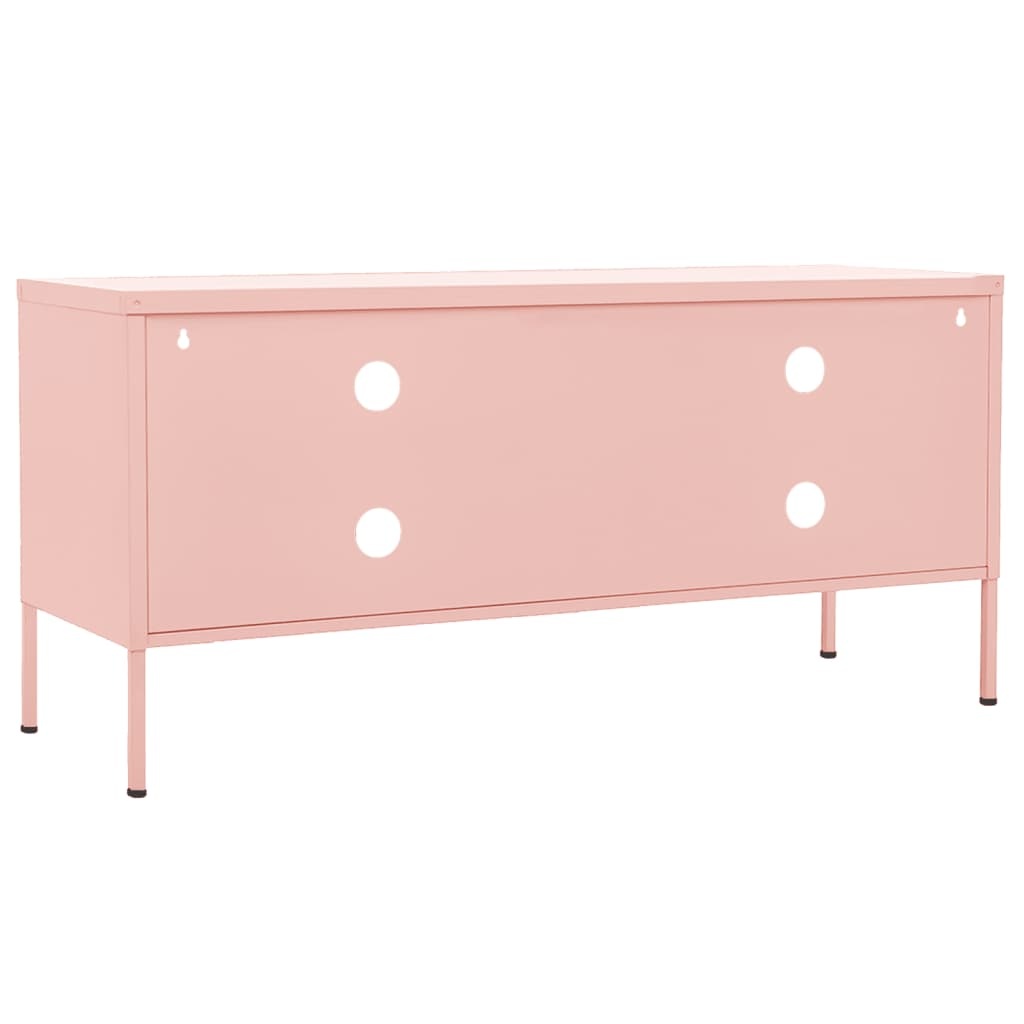 Tv-meubel 105x35x50 cm staal roze