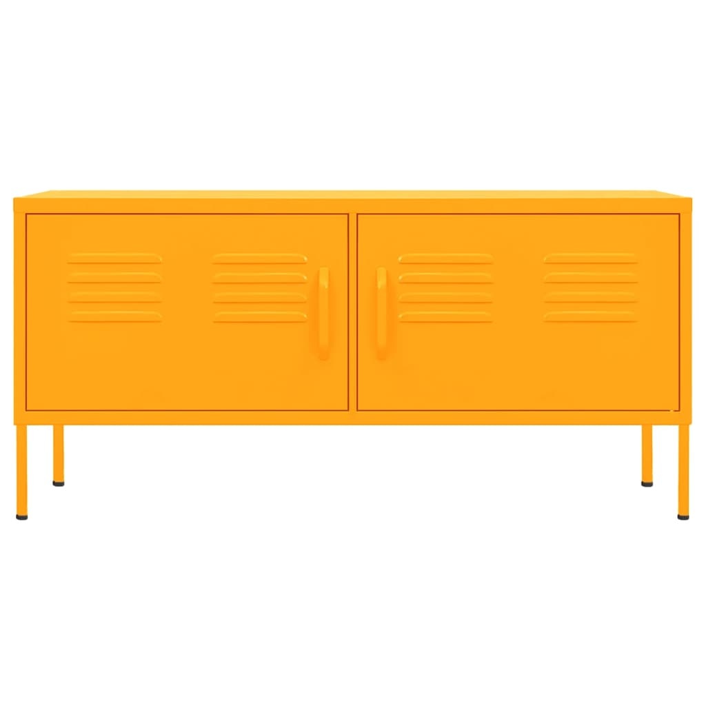 Tv-meubel 105x35x50 cm staal mosterdgeel