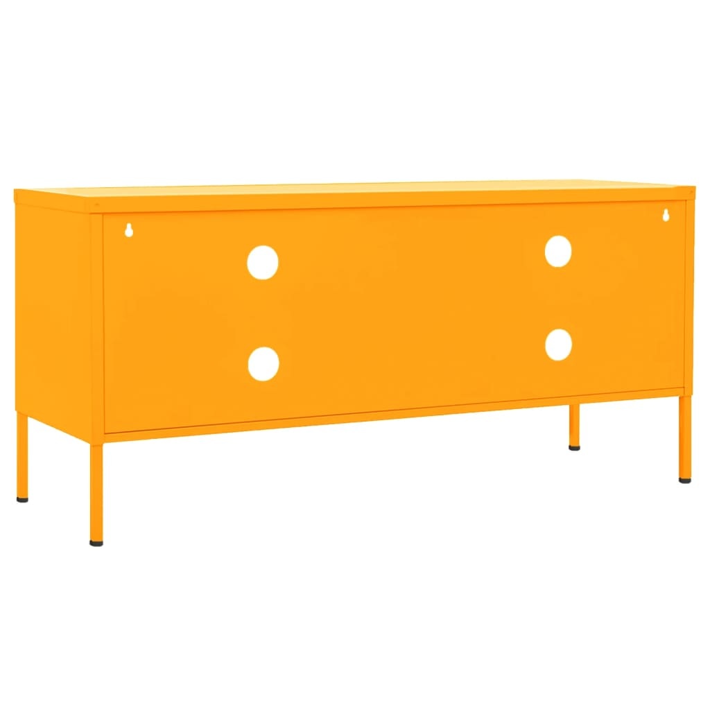 Tv-meubel 105x35x50 cm staal mosterdgeel