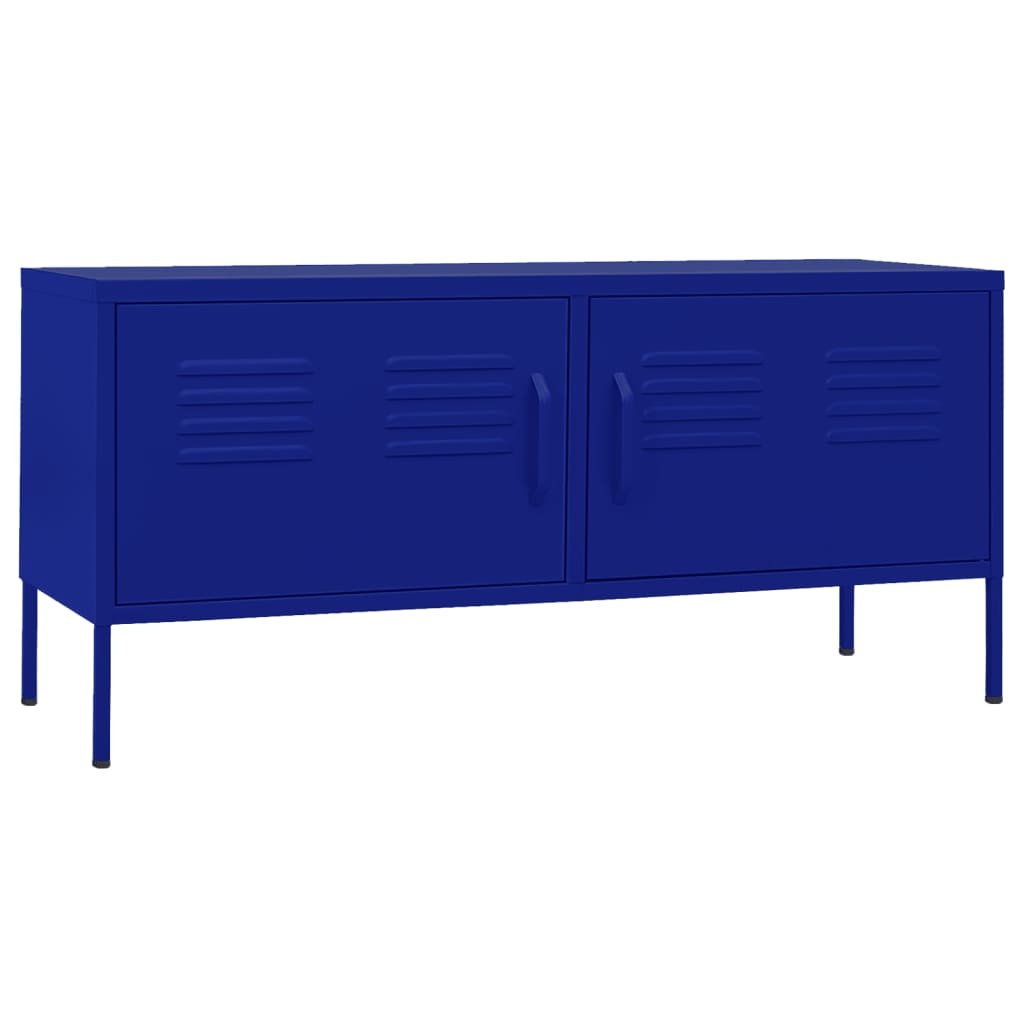 Tv-meubel 105x35x50 cm staal marineblauw