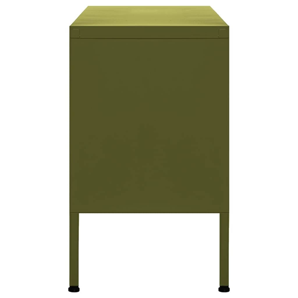 Tv-meubel 105x35x50 cm staal olijfgroen