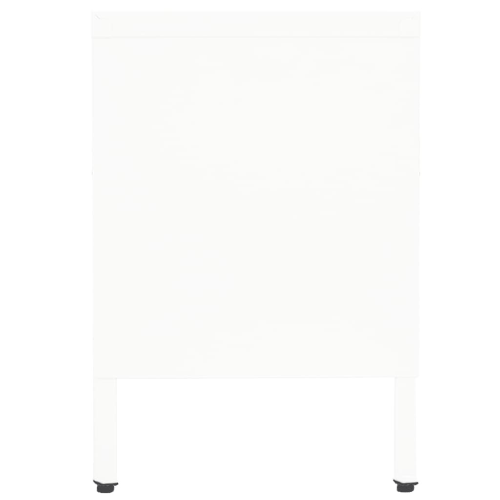 Tv-meubel 90x30x44 cm staal en glas wit